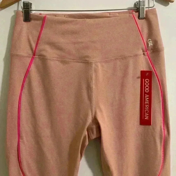 Good American The Electric Feel Crop Legging Heathered Pink Women Size 3… - Picture 6 of 8